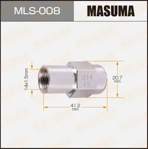 MASUMA MLS008 Гайка колесная для грузовика 14X1.5 c шайбой