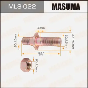 MASUMA MLS022 Шпилька для грузовика 20x1.5мм - 20x1.5мм
