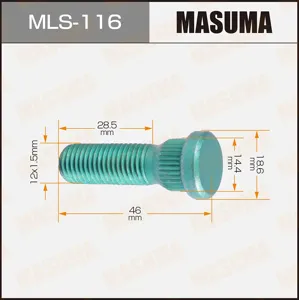 MASUMA MLS116 Шпилька колесная м12x1,5