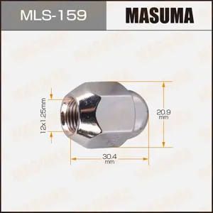 MASUMA MLS159 Гайка колесная M12x1.25 ключ 21