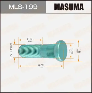 MASUMA MLS199 шпилька колесная M12x1.25 L=42 Suzuki Aerio 01-07Carry 91-02Escudo 88-08