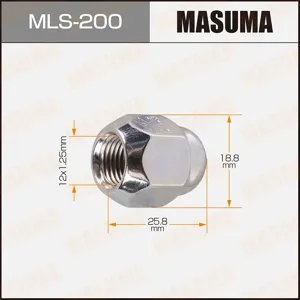 MASUMA MLS200 Гайка колесная M12x1.25 Subaru
