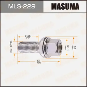 MASUMA MLS229 болт крепления колеса M14x1.5x51 Audi A4A6A8 1.8-4.22.0TDI-3.3TDi 02>