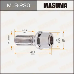 MASUMA MLS230 болт крепления колеса M14x1.5x47 Audi 80100A2-A8 80>,VW Golf 92>