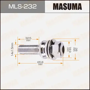 MASUMA MLS232 Болт колесный (упаковка 20 шт, цена за 1 шт)