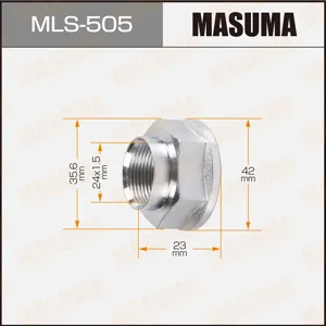 MASUMA MLS505 Гайка ШРУСа 24x1.5x23/ 36