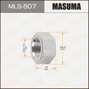 MASUMA MLS507 Гайка ШРУСа 24x1.5x18/ 35