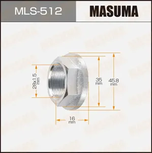 MASUMA MLS512 Гайка ШРУСа 28x1.5x16/ 35