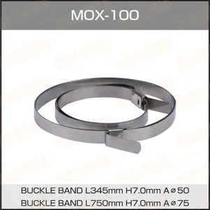 MASUMA MOX100 Хомут ленточный 750mm350mm металлический для пыльников, комплект 2шт