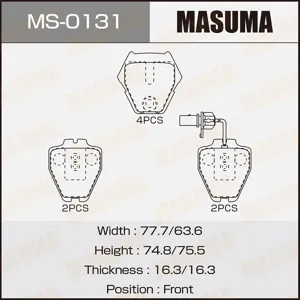 MASUMA MS0131 Колодки торм.передние