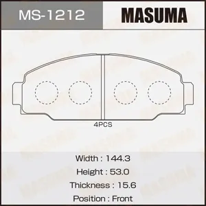 MASUMA MS1212 Колодки торм.
