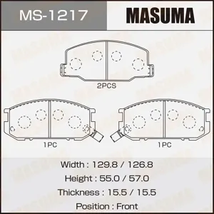 MASUMA MS1217 Колодки торм.