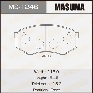 MASUMA MS1246 Колодки торм.