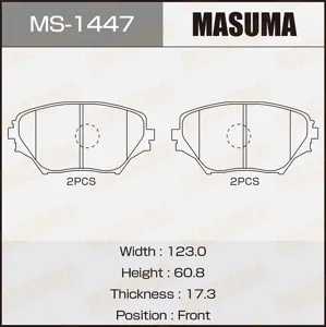 MASUMA MS1447 Колодки торм.передние Toyota RAV4 1.82.0 WTi2.0D4-D 00>