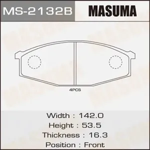 MASUMA MS2132 Колодки торм. (дисковые)