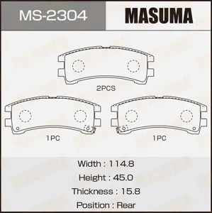 MASUMA MS2304 Колодки торм.