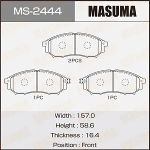 MASUMA MS2444 Колодки торм.передние Infiniti M35M45 06-07FX35FX45G35 05>, Nissan 350Z 06>