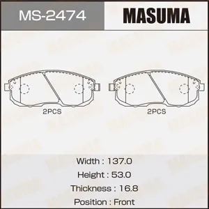 MASUMA MS2474 Колодки торм. (дисковые)
