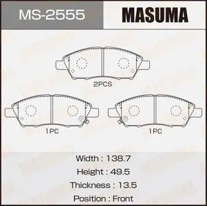 MASUMA MS2555 Колодки торм.