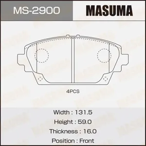 MASUMA MS2900 Колодки торм.передние