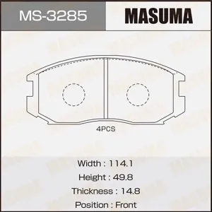 MASUMA MS3285 Колодки торм.передние
