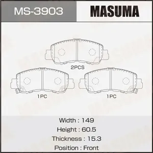 MASUMA MS3903 Колодки торм.
