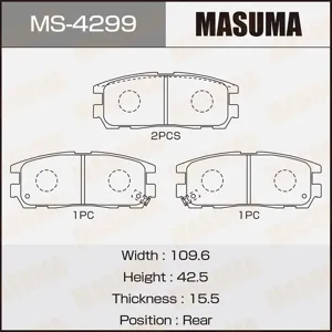 MASUMA MS4299 Колодки торм.задние Opel Monterey Frontera , Great Wall Hover all 91>