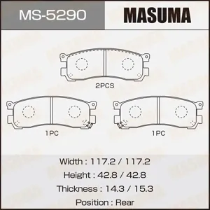 MASUMA MS5290 Колодки торм.задние