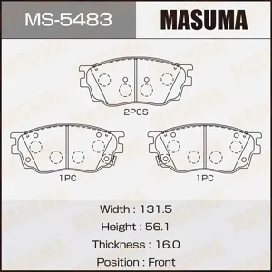 MASUMA MS5483 Колодки торм.передние Mazda 6 GGGG1 1.8i2.0Di 02>