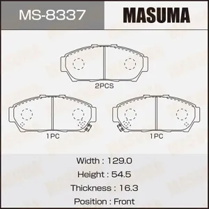 MASUMA MS8337 Колодки торм.передние