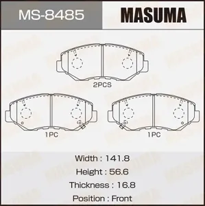 MASUMA MS8485 Колодки торм.передние Honda CR-V II 2.02.2CDTi 02>