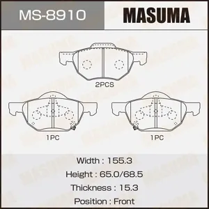 MASUMA MS8910 Колодки торм.