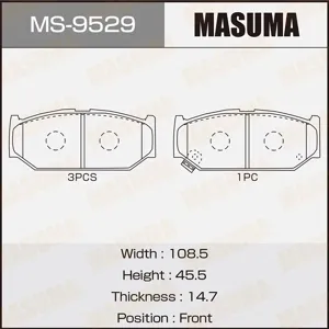 MASUMA MS9529 Колодки торм.передние
