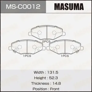 MASUMA MSC0012 Колодки торм.