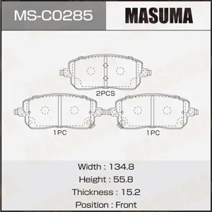 MASUMA MSC0285 Колодки торм.