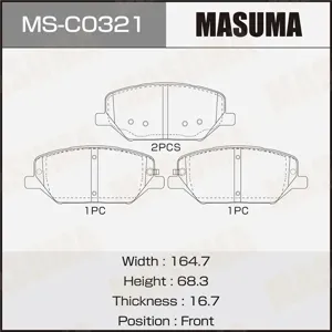 MASUMA MSC0321 Колодки торм.