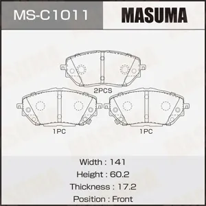 MASUMA MSC1011 Колодки торм.