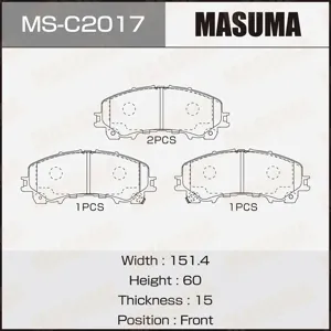 MASUMA MSC2017 Колодки торм. (дисковые)