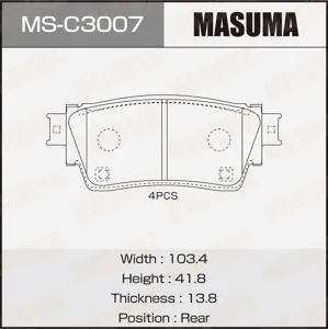 MASUMA MSC3007 Колодки торм.