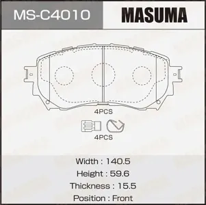 MASUMA MSC4010 Колодки торм. (дисковые)