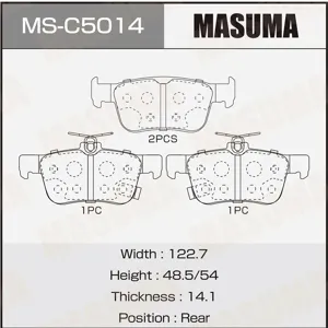 MASUMA MSC5014 Колодки торм.