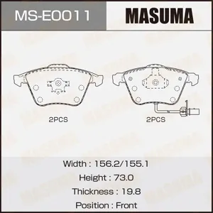 MASUMA MSE0011 Колодки торм.