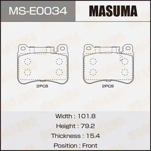 MASUMA MSE0034 Колодки торм.задние