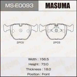MASUMA MSE0093 Колодки торм. Renault Logan 05- перед.