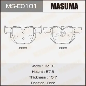 MASUMA MSE0101 Колодки торм.задние