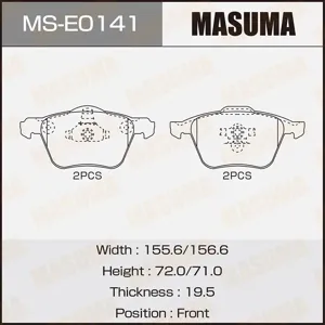 MASUMA MSE0141 Колодки торм.