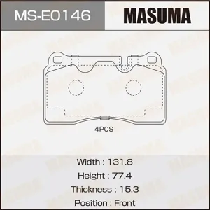 MASUMA MSE0146 Колодки торм.передние