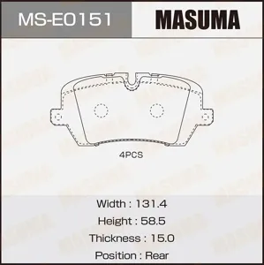 MASUMA MSE0151 Колодки торм. Land Rover RR Sport 13-