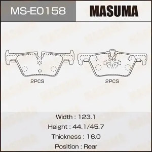 MASUMA MSE0158 Колодки торм.задние