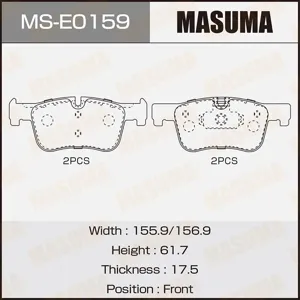 MASUMA MSE0159 Колодки торм.передние